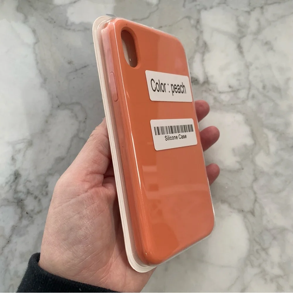 Apple iPhone XR silicone case peach‎